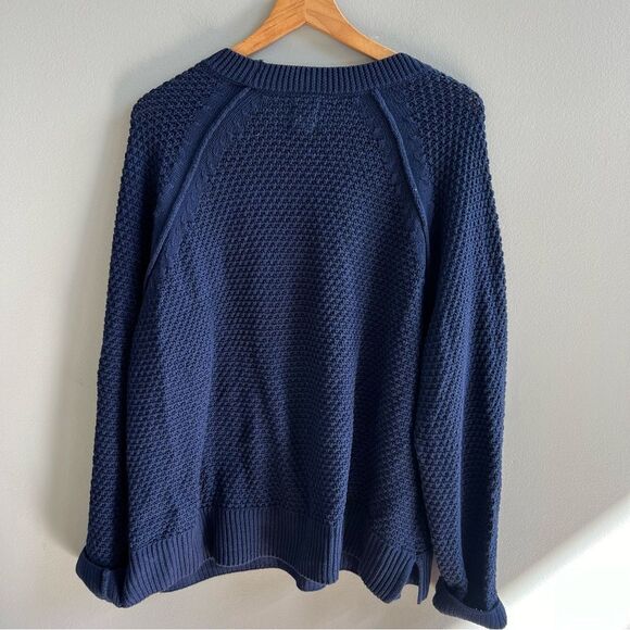 Gap NWT Textured Midnight Navy Crew Neck Sweater Size XL - Picture 8 of 14